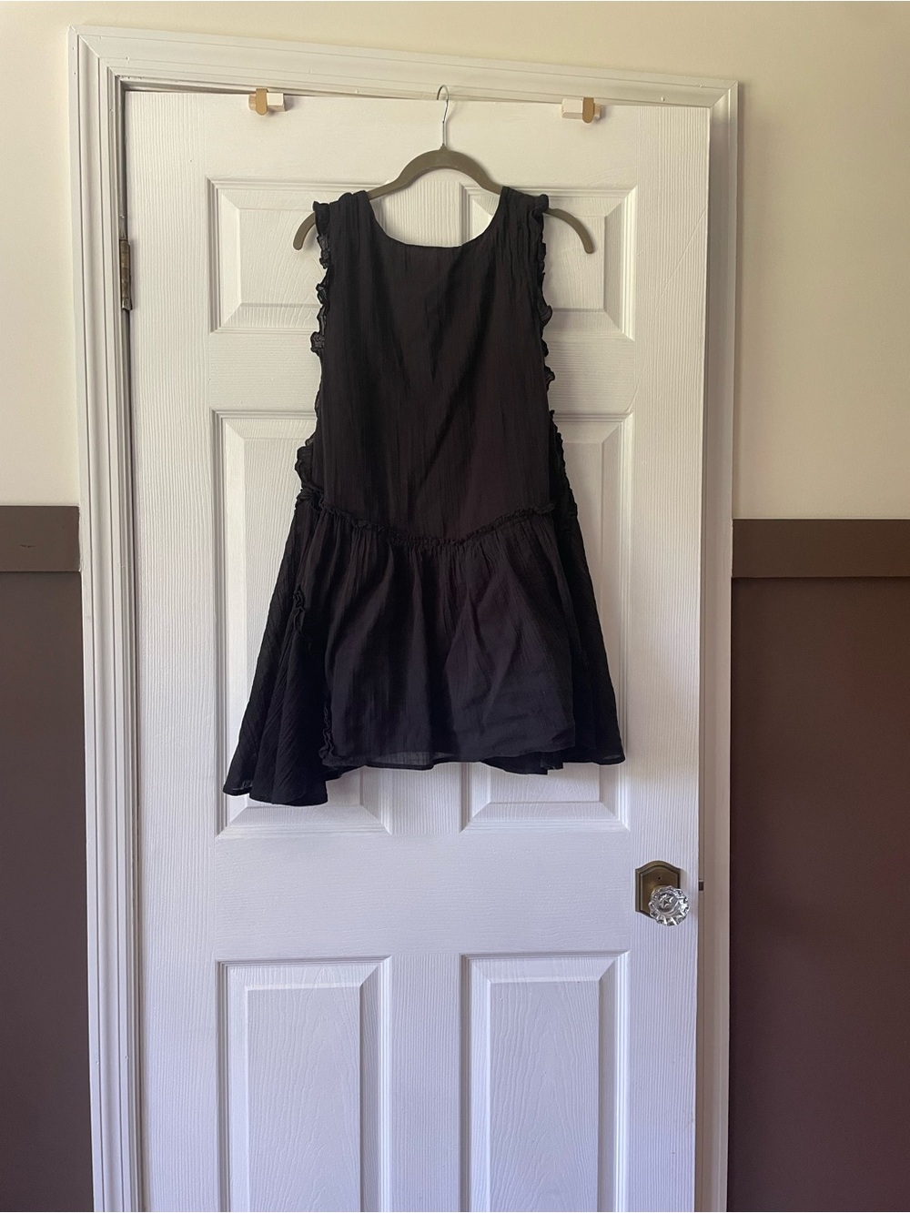 Free people Black Ruffle-Trim Dress
